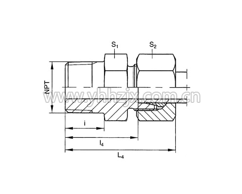 GE-NPT端直通接头-美制锥螺纹
