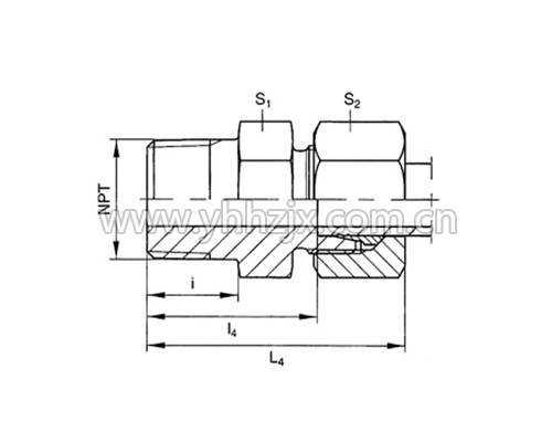 GE-NPT端直通组合接头-美制锥螺纹