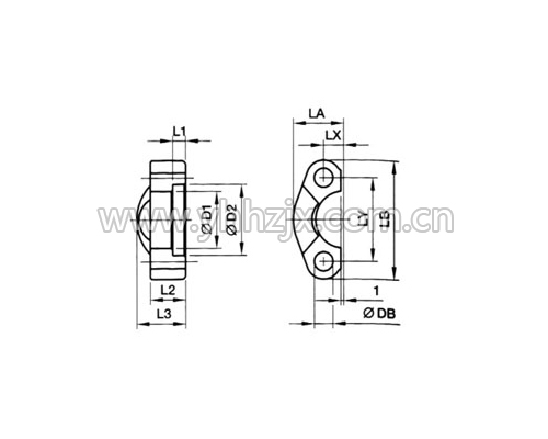 FHS SAE 分体式法兰片 - ISO6162-12